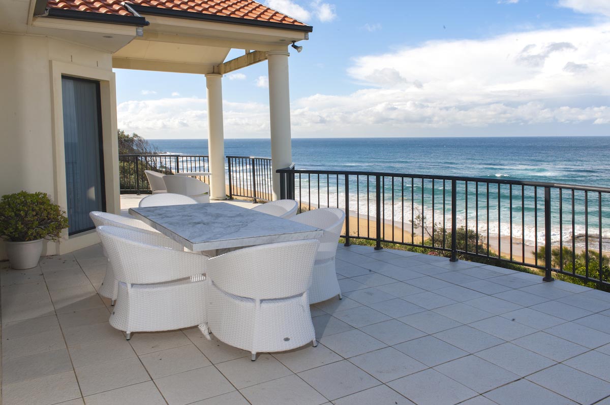 Top floor at Beach Paradise holiday house Forresters Beach NSW Sydney Australia