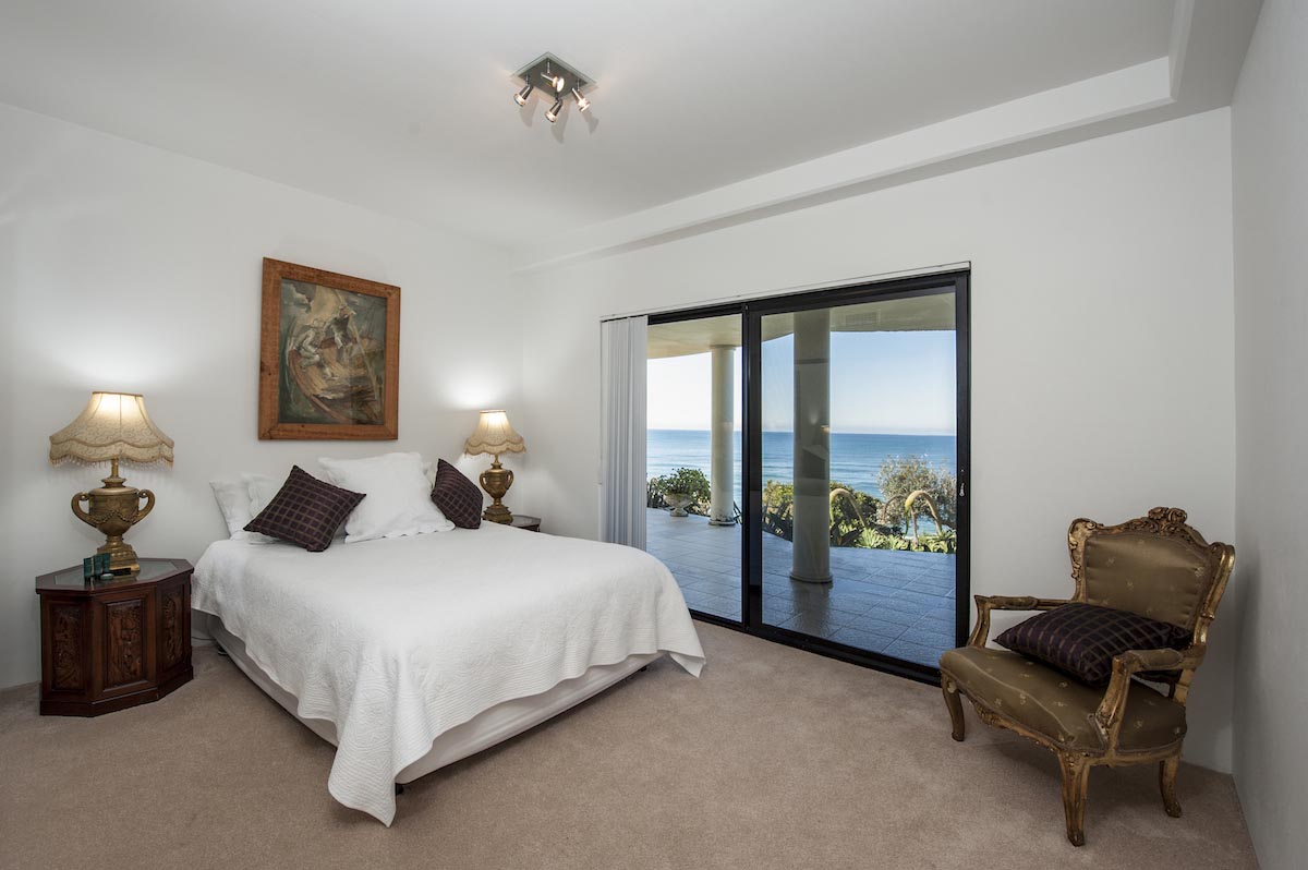 Top floor bedroom at Beach Paradise holiday house Forresters Beach NSW Sydney Australia